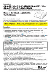 PJLink CP-A352WNM Manuel D'utilisation Détaillé