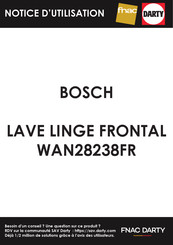 Bosch WAN28238FR Manuel D'utilisation Et Notice D'installation