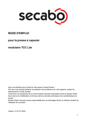 Secabo TCC Lite Mode D'emploi