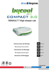 Bycool green line COMPACT 3.0 RENAULT T High sleeper cab Instructions De Montage