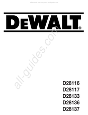 DeWalt D28116 Mode D'emploi
