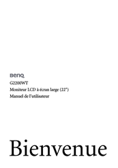 BenQ G2200WT Manuel De L'utilisateur