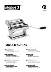 Menuett PASTA MACHINE Instructions D'utilisation