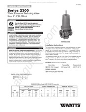 Watts 2300 Serie Manuel D'instructions