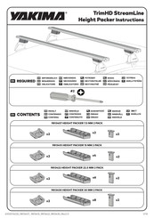 Yakima TrimHD StreamLine Manuel D'instructions