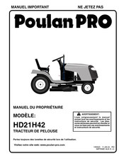 Poulan Pro HD21H42 Manuel Du Propriétaire