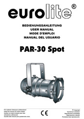 EuroLite PAR-30 Spot Mode D'emploi
