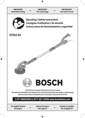 Bosch GTR55-85 Consignes D'utilisation/De Sécurité