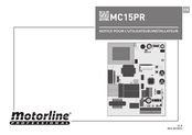 Motorline professional MC15PR Notice Pour L'utilisateur/Installateur