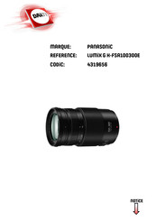 Panasonic H-FSA100300 Manuel D'utilisation