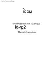 Icom id-rp2 Manuel D'instructions