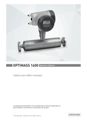 Krohne OPTIMASS 1400 Manuel De Référence