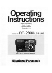 Panasonic RF-2800 LBE Mode D'emploi