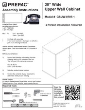 Prepac GSUW-0707-1 Instructions D'assemblage