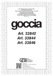 Gessi goccia 33844 Instructions De Montage