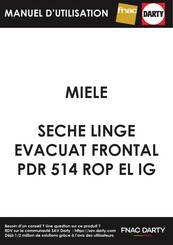 Miele PDR 514 ROP EL IG Notice D'utilisation Et D'installation