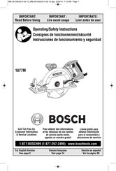 Bosch 1677M Consignes De Fonctionnement/Sécurité