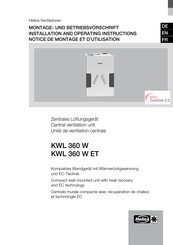 Helios KWL 360 W Notice De Montage Et D'utilisation