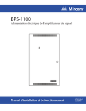 Mircom BPS-1100 Manuel D'installation Et De Fonctionnement