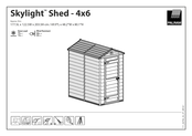 Palram Skylight Shed - 4x6 Instructions De Montage