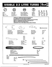 REVELL Visible 2.3 Litre Turbo Instructions D'installation