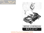 Renault 4CV 1957 Notice D'entretien