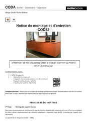 Roche Bobois CODA COD32 Notice De Montage Et D'entretien