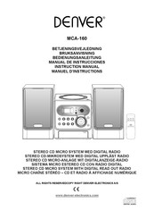 Denver MCA-160 Manuel D'instructions