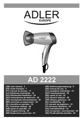 Adler europe AD 2222 Mode D'emploi