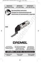 Dremel 8300 Consignes De Fonctionnement/Sécurité