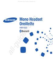 Samsung HM1600 Mode D'emploi