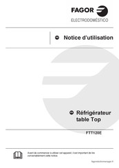 Fagor FTT120E Notice D'utilisation