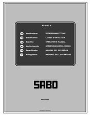 Sabo 45-PRO V Livret D'entretien