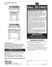 Whittier Wood Furniture 5190Wb Instructions De Montage