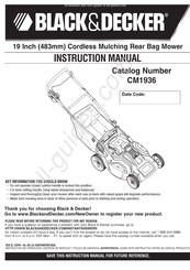 Black & Decker CM1936 Manuel D'instructions