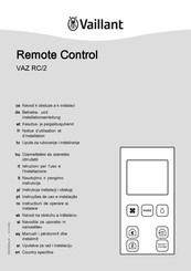 Vaillant VAZ RC/2 Notice D'utilisation Et D'installation