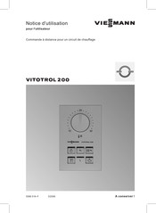 Viessmann VITOTROL 200 Notice D'utilisation