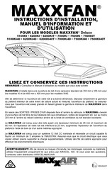 MAXXFAN Deluxe 6200KI40 Instructions D'installation