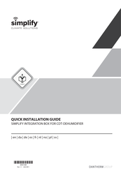 Dantherm SIMPLIFY INTEGRATION BOX Guide D'installation Rapide