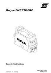 ESAB Rogue EMP 210 PRO Manuel D'instructions