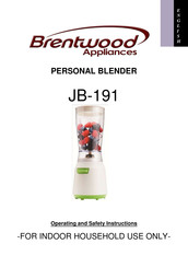 Brentwood Appliances JB-191 Mode D'emploi