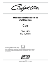 Mars Comfort-Aire Cas CD-81R01 Manuel D'installation Et D'utilisation