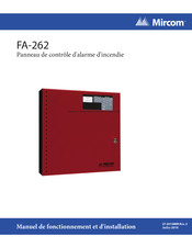 Mircom FA-262 Manuel De Fonctionnement Et D'installation