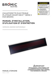 BROMIC Platinum Smart-Heat Electric II Manuel D'installation