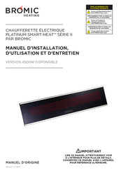 BROMIC Platinum Smart-Heat II Serie Manuel D'installation