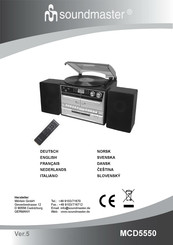 SOUNDMASTER MCD5550SW Guide D'utilisation