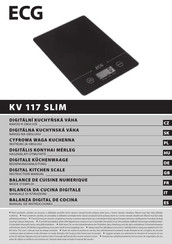 ECG KV 117 SLIM Mode D'emploi