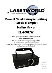 Laserworld Ecoline EL-200RGY Mode D'emploi