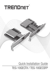 TRENDnet TEG-10GECSFP Guide D'installation Rapide