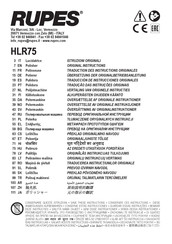 Rupes HLR75 Traduction Des Instructions Originales